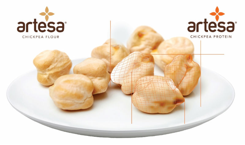 Artesa chickpea flour and chickpea protein on display at Expo West 2019