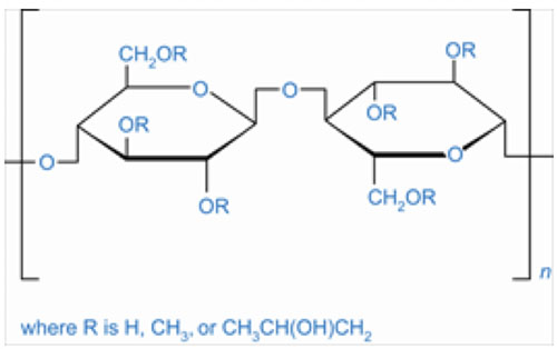 Figure 1: Hydroxypropyl methylcellulose (CAS 9004-65-3)
