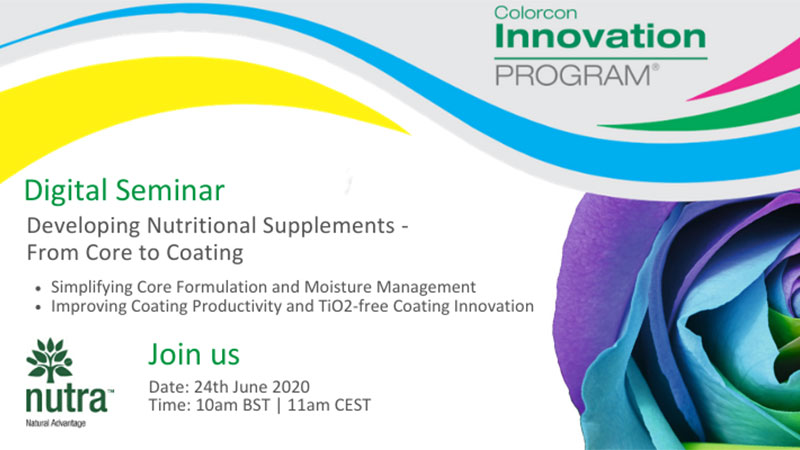 Last week to register: Developing Nutritional Supplements – From Core to Coating