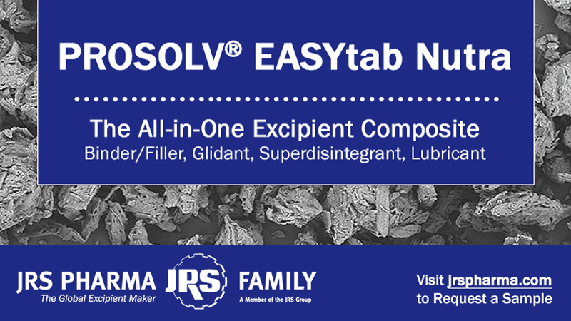 PROSOLV EASYtab Nutra: The all-in-one excipient composite

 