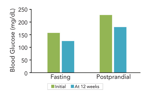 Figure 2: Fasting and postprandial blood glucose levels