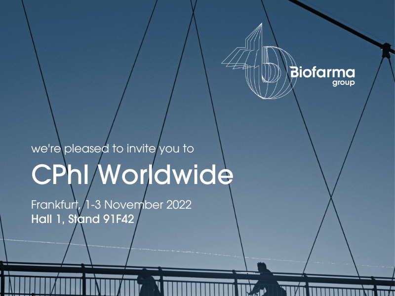 Visit Biofarma group at CPHI Frankfurt, booth 91F42