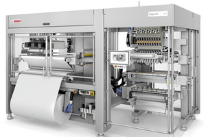 Freely scalable vertical flat pouch packaging machine