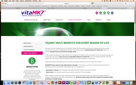 Gnosis adds new section to VitaMK7 website