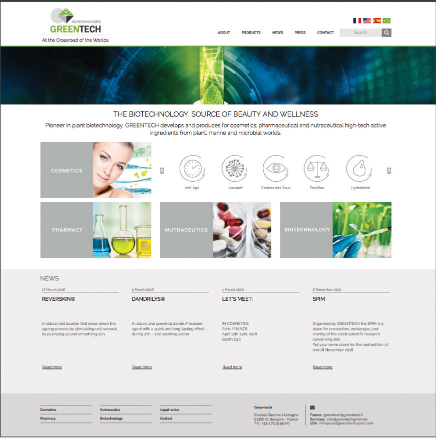 Greentech unveils its new website