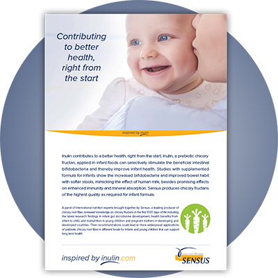 Inulin contributing to better health, right from the start