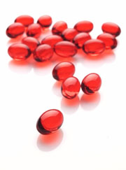Krill oil in softgels