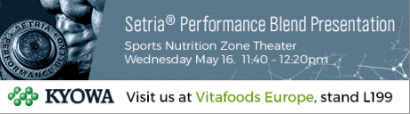 Kyowa to present on Setria Performance Blend at Vitafoods Europe in Geneva