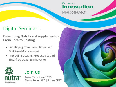 Last week to register: Developing Nutritional Supplements – From Core to Coating