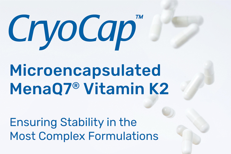 New CryoCap microencapsulation ensures MenaQ7 Vitamin K2 stability