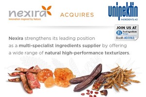 Nexira’s growth fuelled by the acquisition of UNIPEKTIN Ingredients AG
