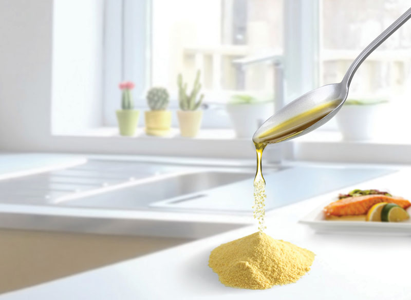 Omega-3 fatty acid lysine complex for improved stability and bioavailability