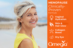 Omegia: Clinically-proven, non-estrogen menopause relief formula