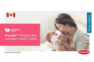 Prenatis by Lallemand obtains new Canadian health claims