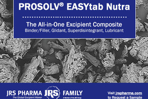PROSOLV EASYtab Nutra: The all-in-one excipient composite

 