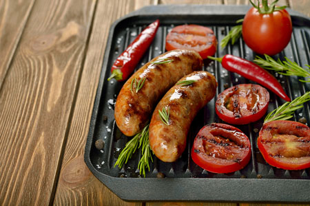 Reduce sodium in hamburger and processed meats
