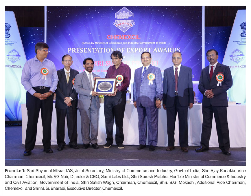 Sabinsa parent company Sami Labs honoured with outstanding export award 