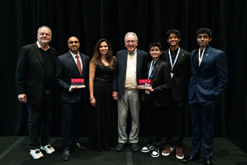 UNPA honors Shaheen Majeed and late founder Dr. Muhammed Majeed for their contributions