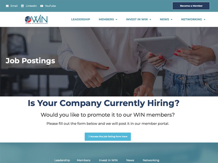Women In Nutraceuticals launches job board for nutraceuticals industry